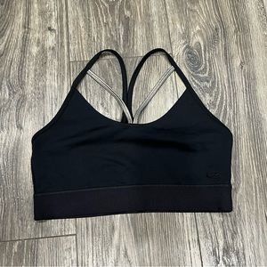 🍀 3/$30 Champion Duo Dry Black Sports Bra with Metallic Strappy Accents